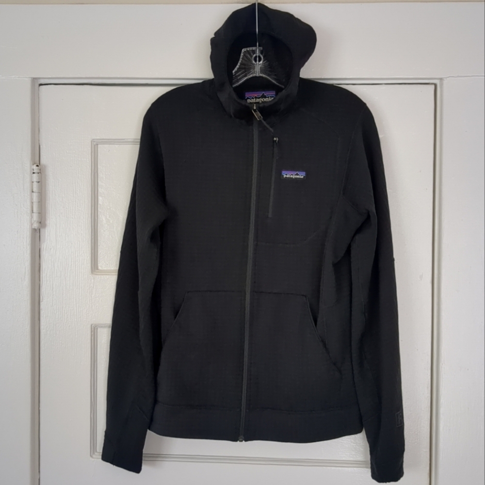 Patagonia R1 Regulator Grid Fleece Hoodie Full Zip Small Black - Picture 1 of 9